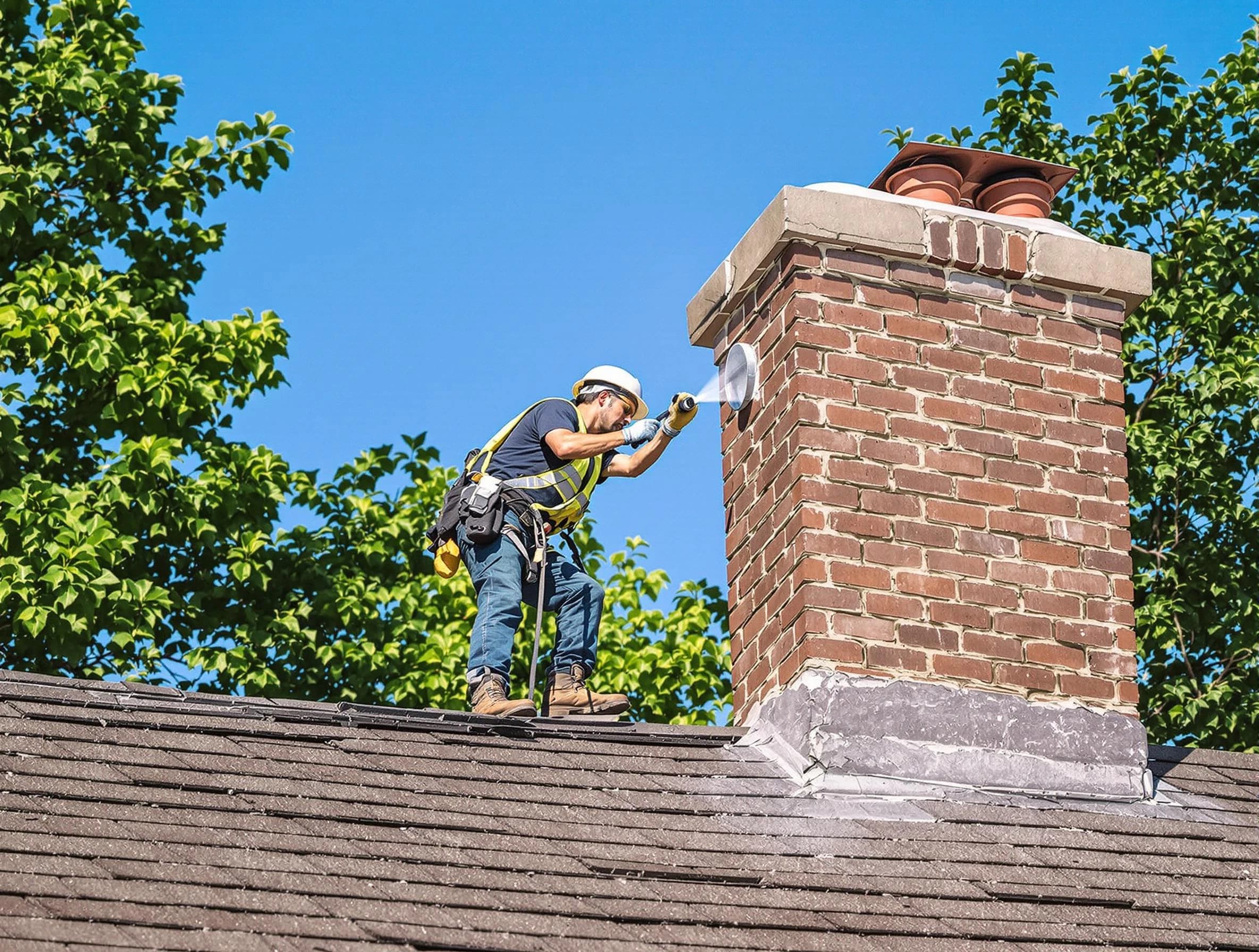 Franklin Chimney Sweep performing an inspection with advanced tools in Franklin, NJ