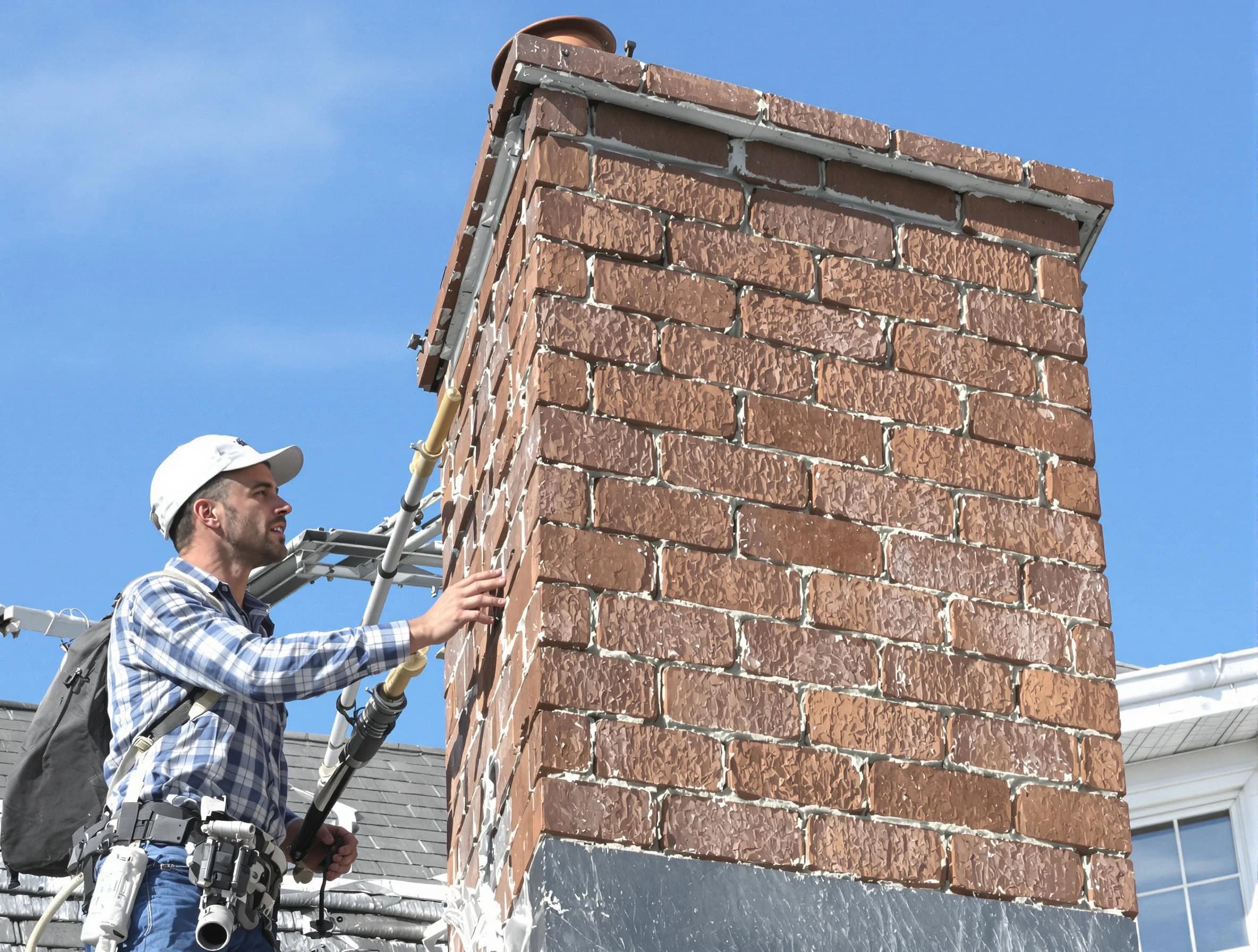 Brickwork for a chimney rebuild by Franklin Chimney Sweep in Franklin, NJ