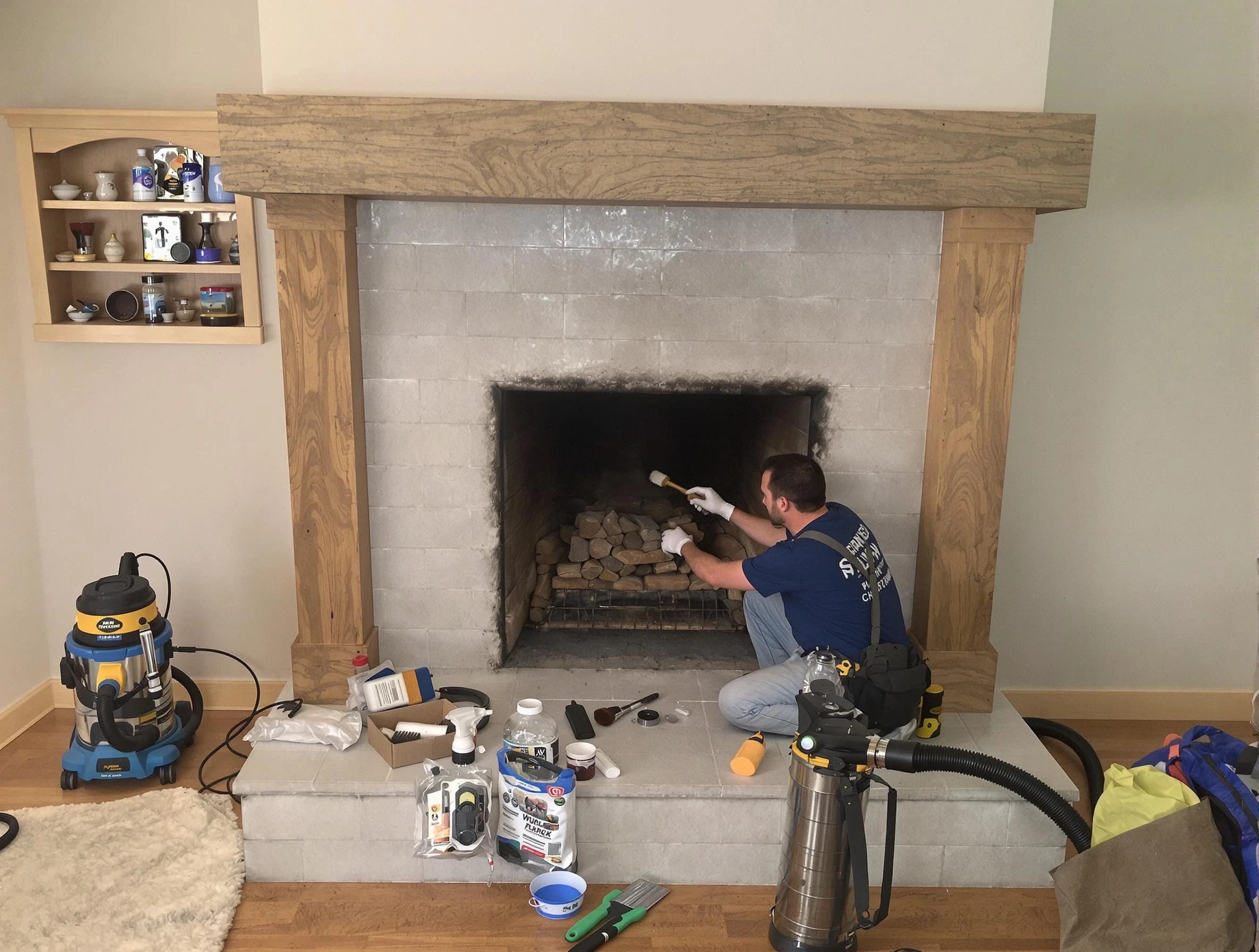 Detailed creosote removal process by Franklin Chimney Sweep in Franklin, NJ