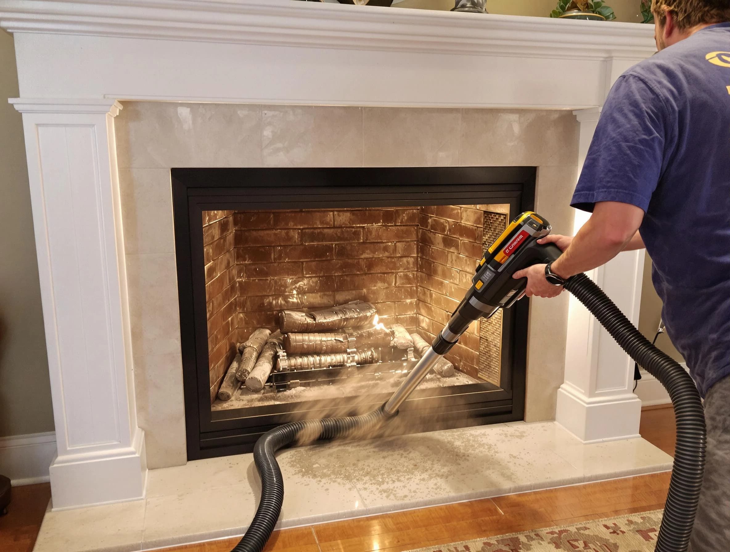 Fireplace cleaning performed by Franklin Chimney Sweep in Franklin, NJ